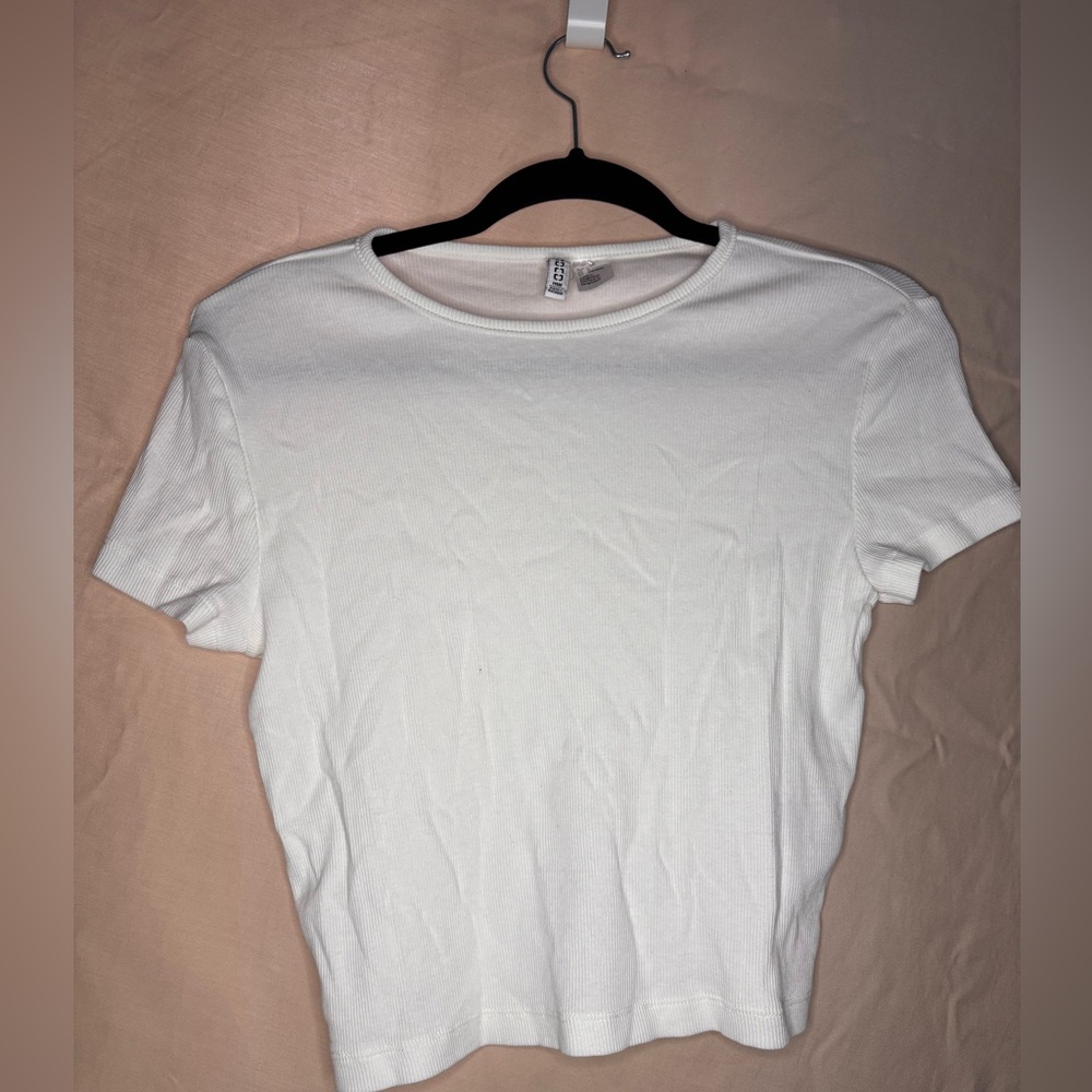 Classic White Women's Crop Top